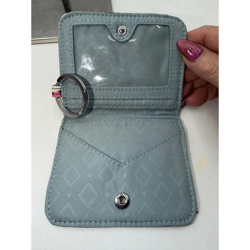 Vera Bradley Retired Mod Paisley. Quilted Cotton ID Case Key Ring Wallet